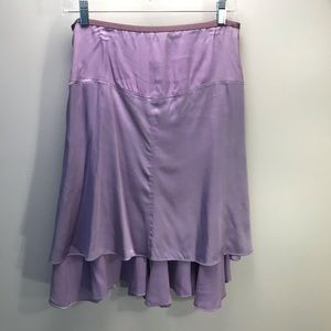 Diane von Furstenberg purple silk skirt